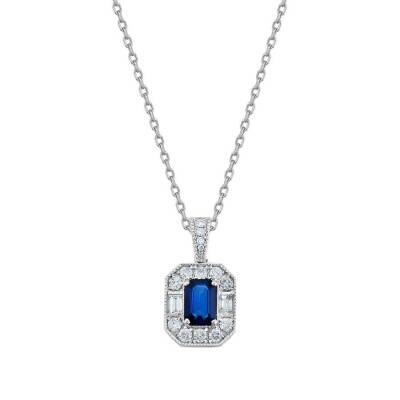 1,04 Karat Diamant Safir Kette - 2