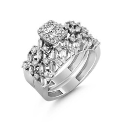 1,11 Karat 2er Baguette Diamringant - 2