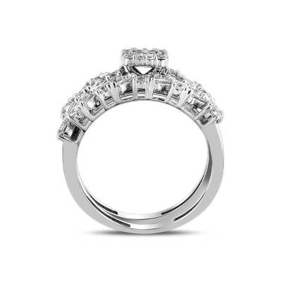 1,11 Karat 2er Baguette Diamringant - 3