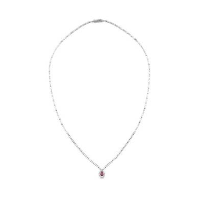 1,23 Karat Diamant Rubin Collier - 1