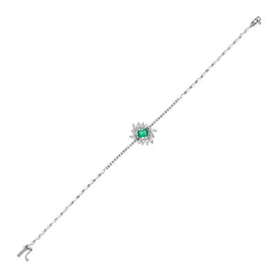 1,23 Karat Diamant Smaragd Armband - 1