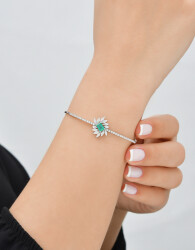 1,23 Karat Diamant Smaragd Armband - 4