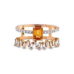 1,26 Karat Turmalin Stein Baguette Diamantring - Star Pırlanta