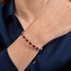 12,61 Karat Diamant Rubin Armband - 4