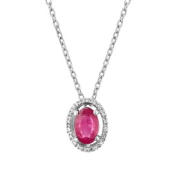 1,27 Karat Diamant Rubin Kette - 3