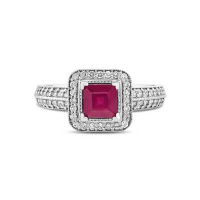 1,40 Karat Rubin Diamantring - 1