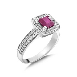 1,40 Karat Rubin Diamantring - 2