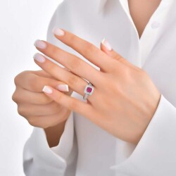 1,40 Karat Rubin Diamantring - 4