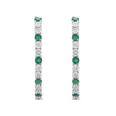 1,41 Karat Diamant Smaragd Ohrringe - 2