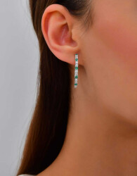 1,41 Karat Diamant Smaragd Ohrringe - 4