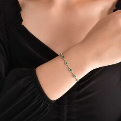 1,45 Karat Diamant Smaragd Armband - 4