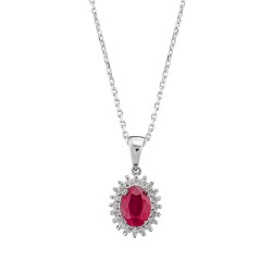 1,46 Karat Diamant Rubin Kette - Star Pırlanta