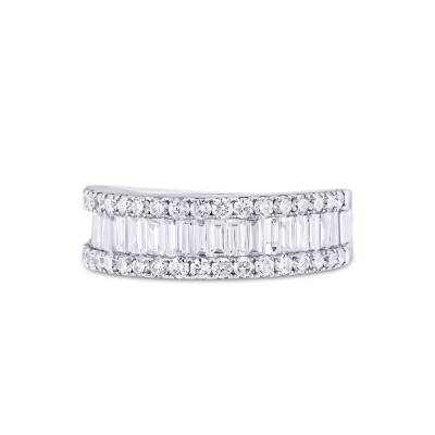 1,54 Karat Baguette Halbemoire Diamantring - 1