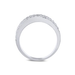 1,54 Karat Baguette Halbemoire Diamantring - 2