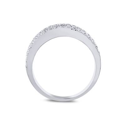 1,54 Karat Baguette Halbemoire Diamantring - 2