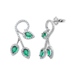 1,65 Karat Diamant Smaragd Ohrringe - Star Pırlanta