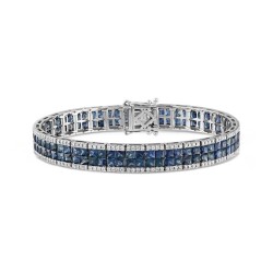 16,94 Karat Diamant Safir Armband - Star Pırlanta