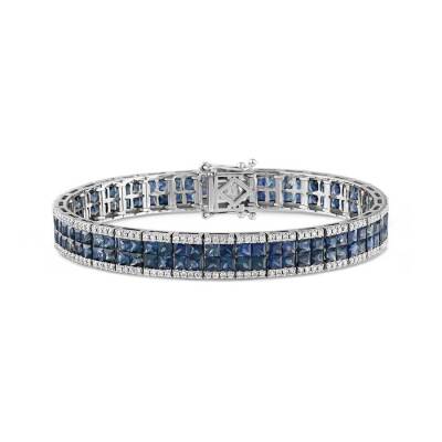 16,94 Karat Diamant Safir Armband - 1