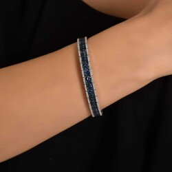 16,94 Karat Diamant Safir Armband - 4