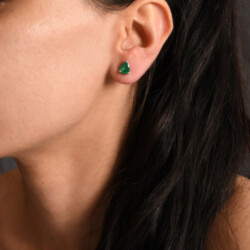 1,85 Karat Tropfen Smaragd Ohrringe - 4