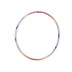 19,11 Karat Diamant Multi Color Safir Collier - Star Pırlanta