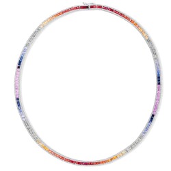 19,11 Karat Diamant Multi Color Safir Collier - 2