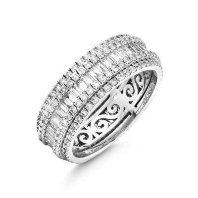 2,02 Karat Memoire Baguette Diamantring - 2