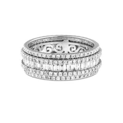 2,02 Karat Memoire Baguette Diamantring - 1