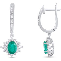 2,02 Karat Diamant Smaragd Ohrringe - Star Pırlanta