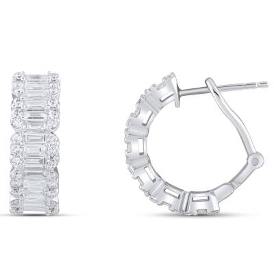 2,08 Karat Diamant Baguette Ohrringe - 1