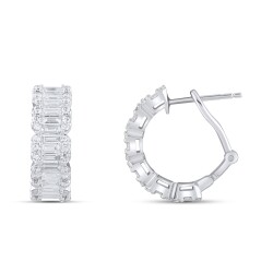 2,08 Karat Diamant Baguette Ohrringe - 3