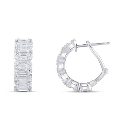 2,08 Karat Diamant Baguette Ohrringe - 3