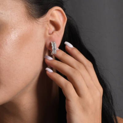 2,08 Karat Diamant Baguette Ohrringe - 4