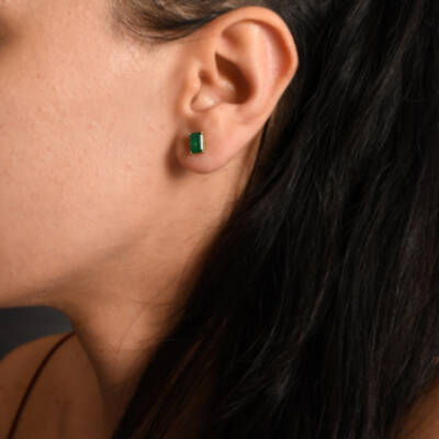2,52 Karat Smaragd Ohrringe - 4