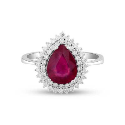2,74 Karat Rubin Diamantring - 1