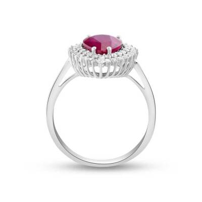 2,74 Karat Rubin Diamantring - 3