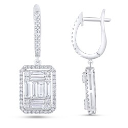 2,77 Karat Diamant Baguette Ohrringe - Star Pırlanta