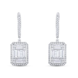 2,77 Karat Diamant Baguette Ohrringe - 2