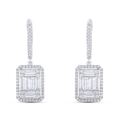 2,77 Karat Diamant Baguette Ohrringe - 2