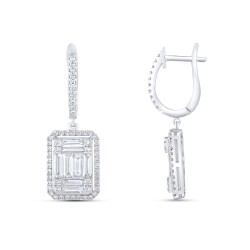 2,77 Karat Diamant Baguette Ohrringe - 3