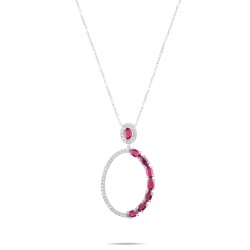 2,82 Karat Diamant Rubin Kette - Star Pırlanta