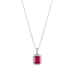 3,68 Karat Diamant Rubin Kette - 2