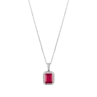 3,68 Karat Diamant Rubin Kette - 2