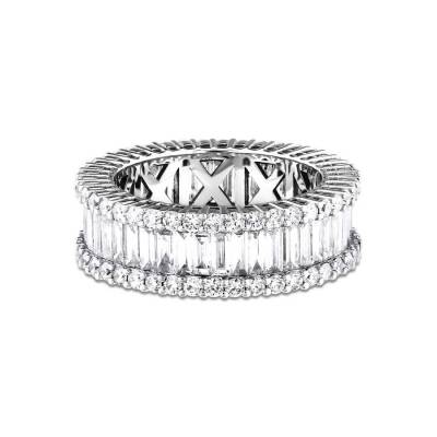 3,71 Karat Baguette Memoire Diamantring - 1