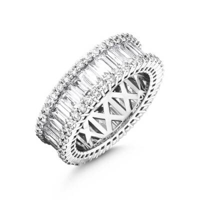 3,71 Karat Baguette Memoire Diamantring - 2
