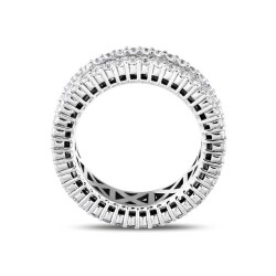3,71 Karat Baguette Memoire Diamantring - 3