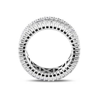 3,71 Karat Baguette Memoire Diamantring - 3