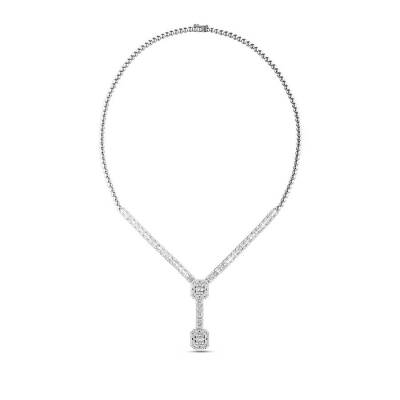 3,78 Karat Diamant Baguette Collier - 3