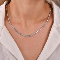 3,80 Karat Diamant Collier - 4