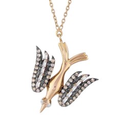 Fliegender Vogel Diamant Kette - Piraye Kollektion - 2